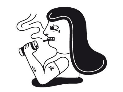 Big Girls Don't Cry illustration tattoo