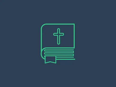 The B-I-B-L-E bible book bookmark cross icon illustration neon simple vector