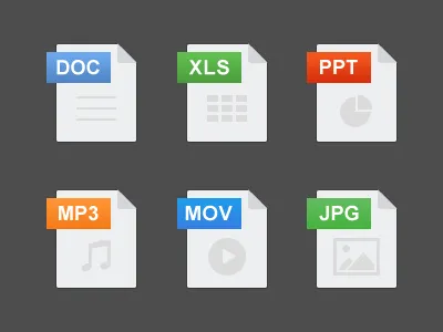 360 Cloud for Android File icon 360 doc file icon jpg mov mp3 ppt xls