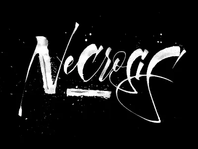 Necrosis calligraphy colapen dark dirty drops fashion ink joan quiros necrosis