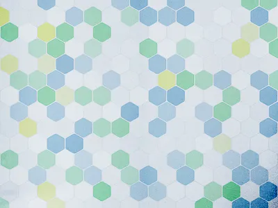 Processing experiment - Hexagons generated generative geometric processing