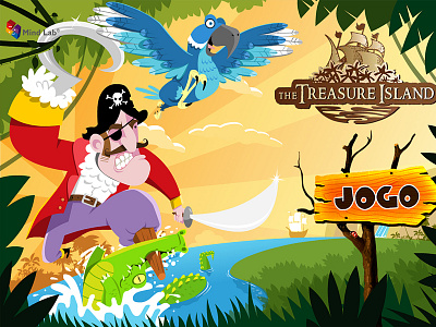 The Treasure Island :) app boat crocodile game hook jungle logo parrot pirates play skull tablet