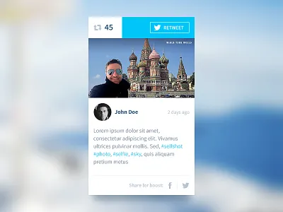 Twitter Widget flat social ui widget