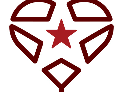 Star heart heart icon id identity logo star wip