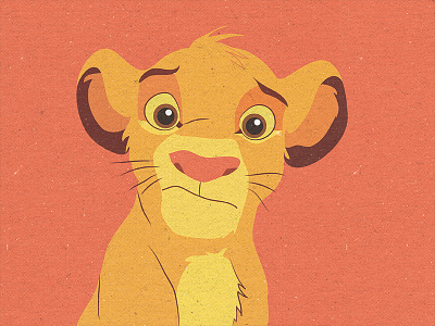 Simba II 90s animation children disney illustration lion lion king simba