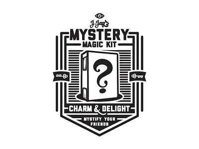 J.Jay's Mystery Magic Kit crest illusion illustration key magic mystery vector