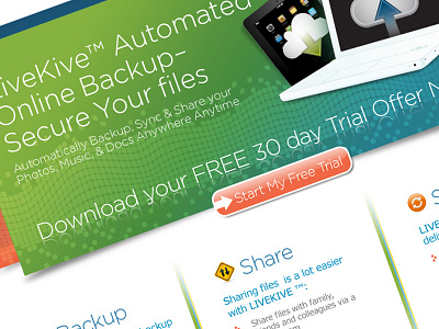 AVG Live Kive - LP Competitor Test design landing page microsite website