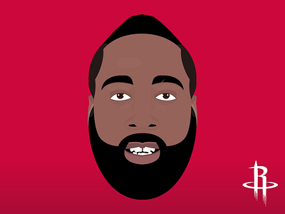 James Harden basketball beard houston illustration nba rockets