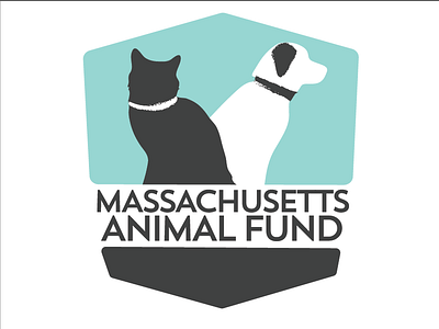 Massachusetts Animal Fund Logo animal animals blue cat dog fund grey homeless nonprofit shelter texture vector