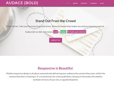 Audace {Bold} genesiswp wordpress