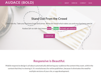 Audace {Bold} genesiswp wordpress