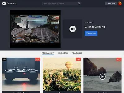 Streamup Featured Rooms chat featured rooms home page live streamup video