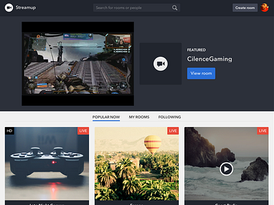Streamup Featured Rooms chat featured rooms home page live streamup video