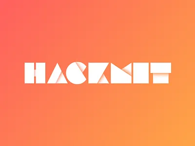 HackMIT 2013 block letters gradient hackathon hackmit lettering
