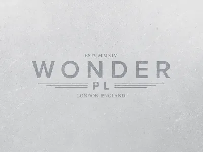 Wonder PL - Logo logo london place solid as a rock vintage wonder