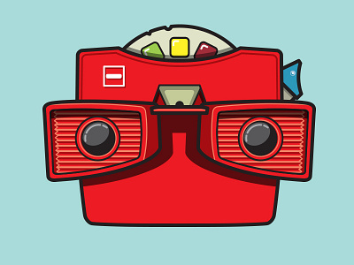 #42 Viewmaster digital freelance illustrator illustration illustrator old school vector viewmaster