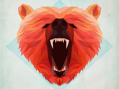 Grizzly art illustration vector