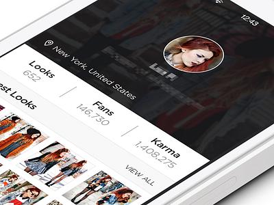 User Profile app feed ios ios7 profile redesign stats