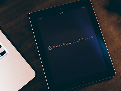 New Branding brand geometric gold ipad logo wideset