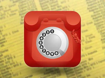 App Icon - Telephone app call design icon ios iphone number receiver red telephone telephony words