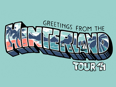 Hinterland Dribbble handlettering illustration lettering palmtree type typography