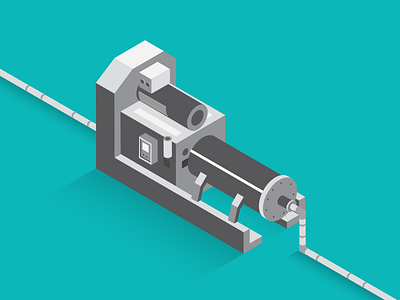 Isometric Machine flat geometric geometry infograph iso isometric machine mechanical shapes