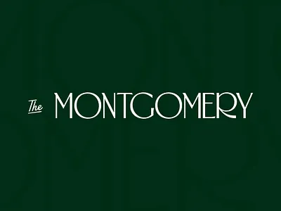 The Montgomery art deco brand branding gatsby green identity logo type typography vintage