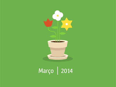 Garden Estúdio - 1 Year 2d animated animation flat flower garden gardenestudio gif illustration motion graphics one year svg