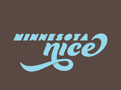 Minnesota Nice minnesota mn nice script wordmark