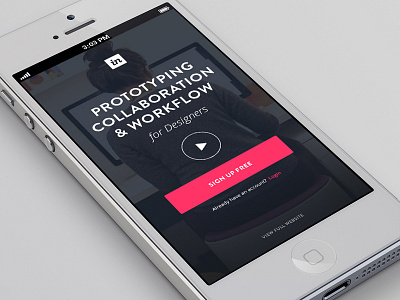 mobile landing page interface invision mobile ui web design website