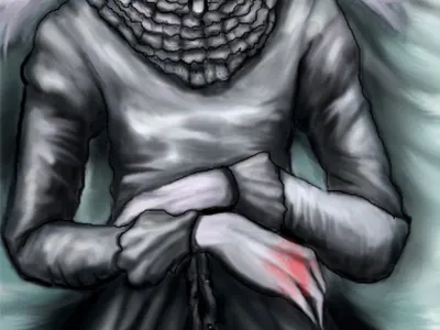 She Rests death digital painting goth gothic memento mori