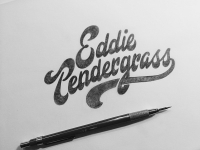 Eddie Pendergrass Sketch branding design drawing handlettering identity lettering pencil sketches typography