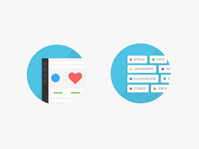 Round Flat Icons flat design iconography icons illustrator