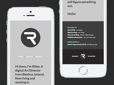 Personal site 2014 - V.2 branding flat iphone mobile personal portfolio responsive typography web design website