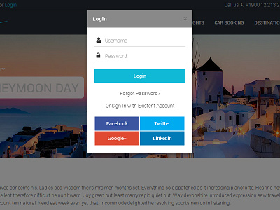 Login Form on Modal form login modal sign in ui web