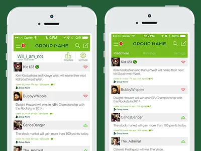 Groups Nav android ios iphone knoda mobile nav navigation predictions startup ui ux web
