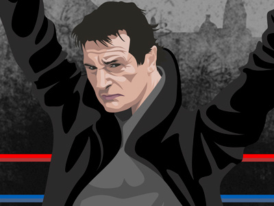 Liam Neeson art illustration liam neeson taken vector vector art