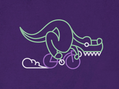 Dinobike bicycle bike dinosaur fast funny line purple speed