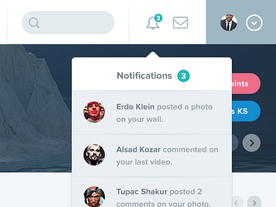 Notifications Dropdown dropdown flat flat ui header ios7 notifications ui