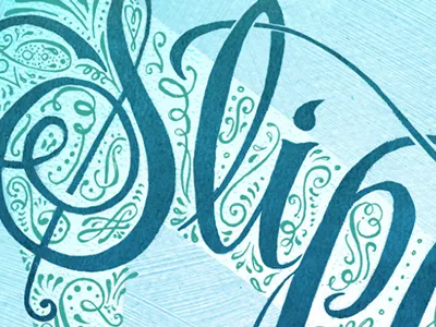 Slipper Lettering hand drawn illustration ink lettering photoshop shoe slipper