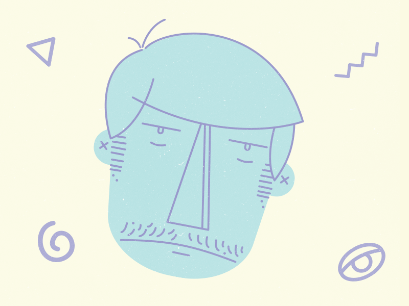 Disgruntled Man face illustration micahburger vector
