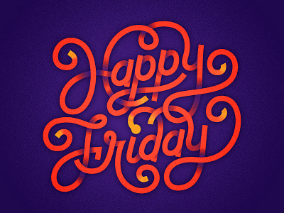 Happy Friday! friday happy friday lettering letters ribbon ribbon type