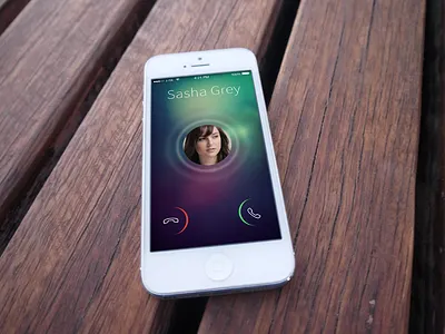 Incoming Call :) call gray iphone mockup redesign sasha