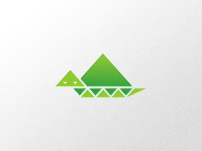 Turtle mark animal cute icon illustration logo mark minimal tortoise triangles turtle