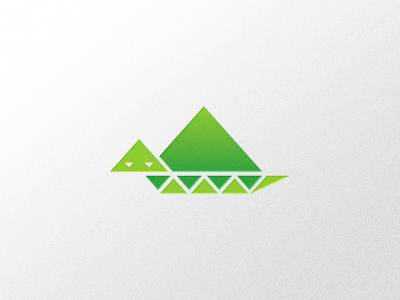 Turtle mark animal cute icon illustration logo mark minimal tortoise triangles turtle