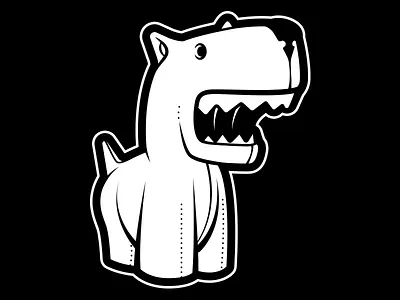 Dog Illustration WIP black character dog illustration white wip woof!