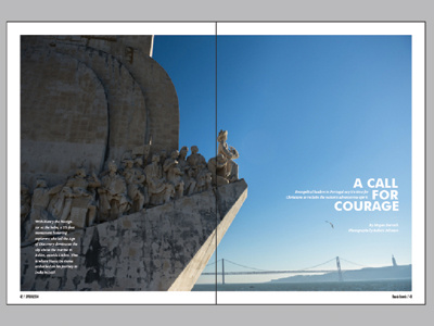 Horizons - Story Spread horizons layout magazine