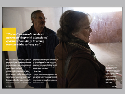 Story Spread horizons layout magazine