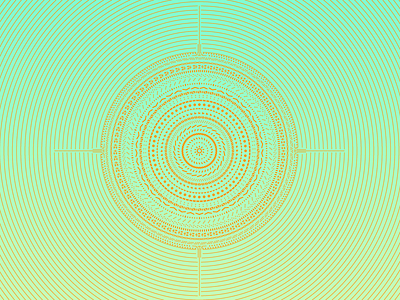 Spheres geometric gradient green linework maximal minimal modern orange seamless simple spheres