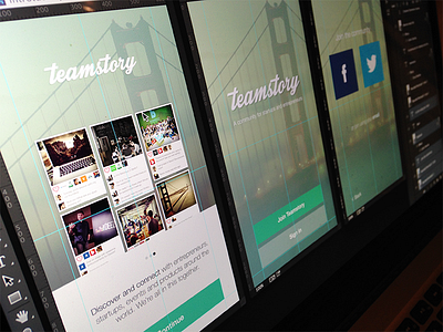 Friday Late Night Design Sesh. app intro ios onboarding teamstory